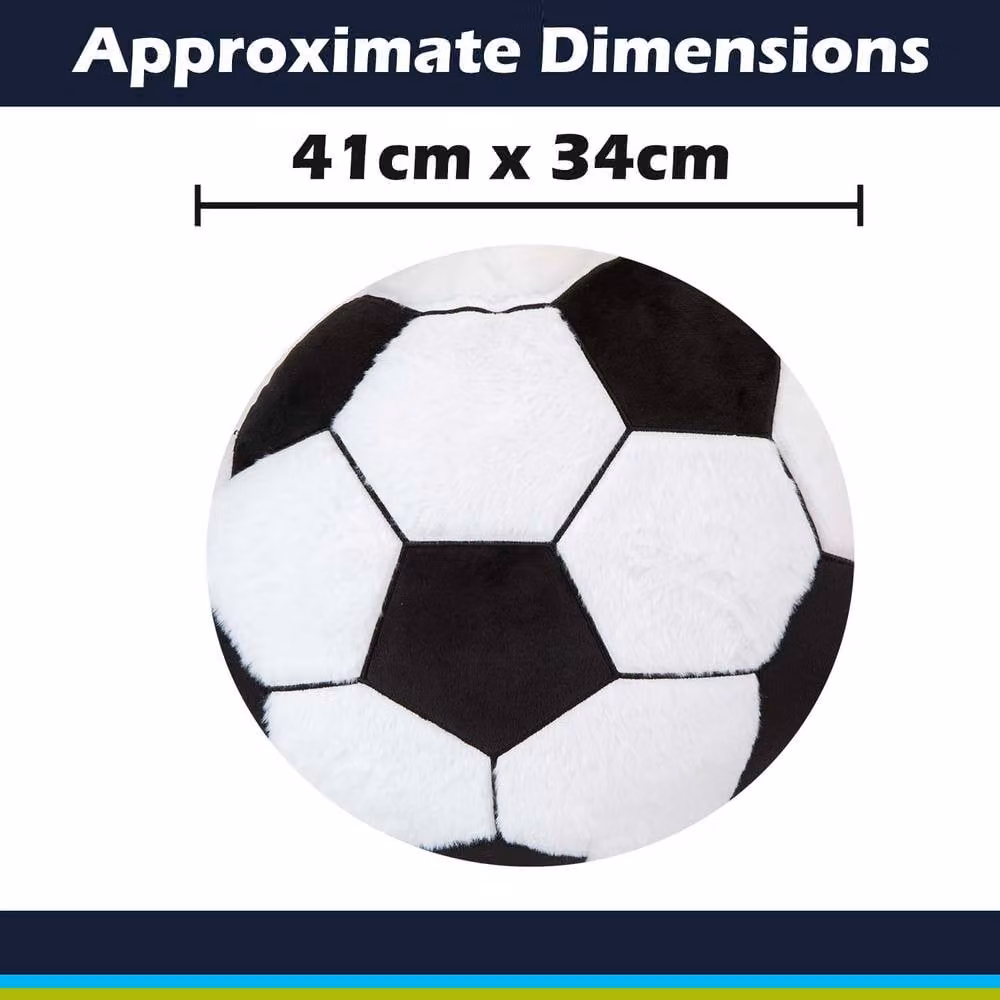 VFM e-Store White Plush Football Wall Decoration, W: 41 cm, H: 34 cm – 2
