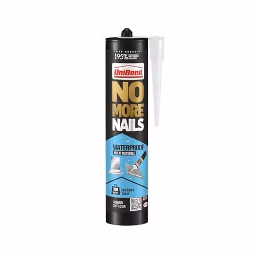Unibond No More Nails Waterproof Instant Grab Mounting Adhesive Glue, 280ml White Cartridge – 1