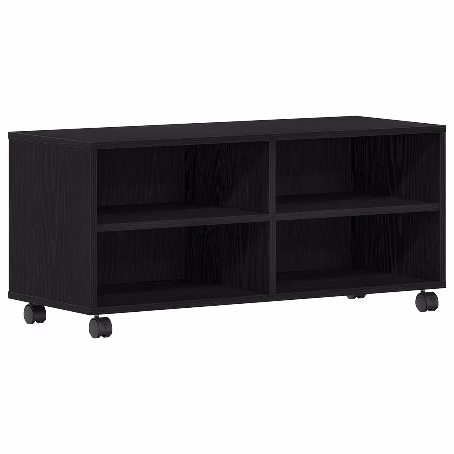 Berkfield Home Modern Black TV Cabinet in Matt MDF, W/D/H: 90 x 35 x 35 cm – 2