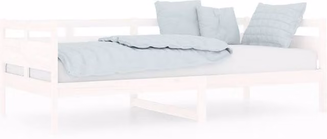 Berkfield Home Rustic White Solid Wood Pine Day Bed W/D/H: 200 x 90 x 0 cm – 1