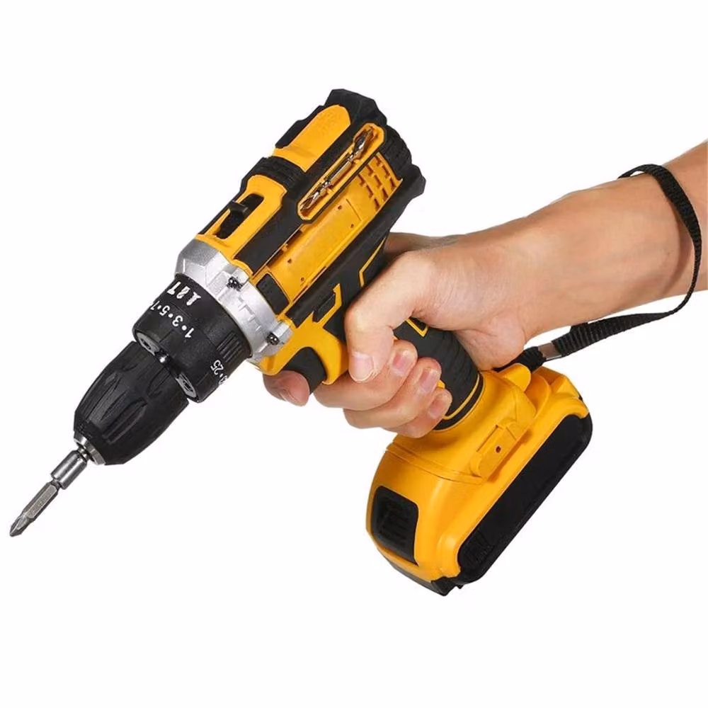 Nordara 21V Cordless Drill Combi Driver and Electric Screwdriver Set with Rechargeable Battery, Yellow – 4