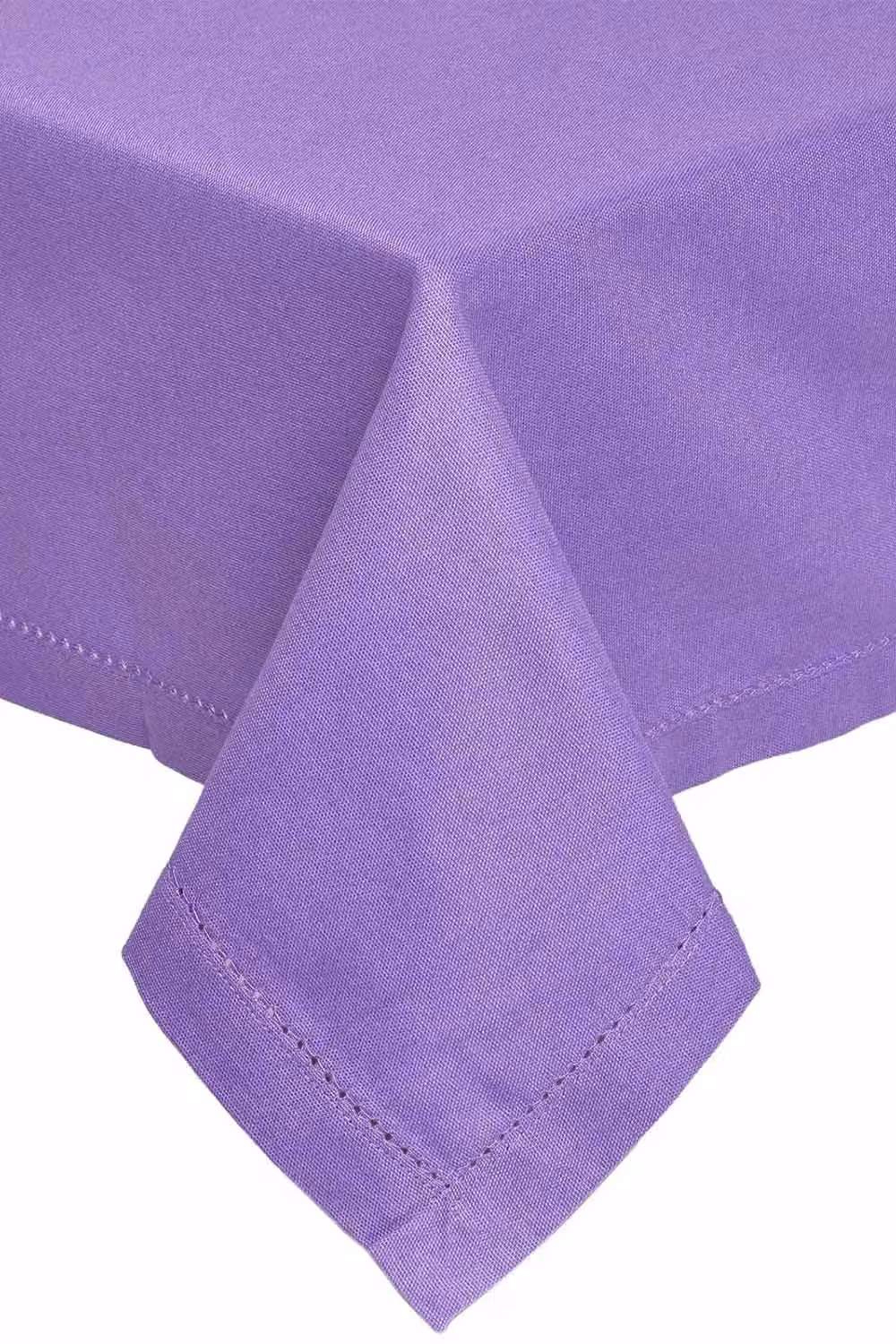Homescapes Plain Purple Cotton Rectangular Tablecloth, W: 178 cm, L: 300 cm – 2