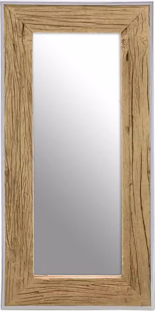 Fifty Five South Marseille Champagne Oval Border Wall Mirror in Silver
