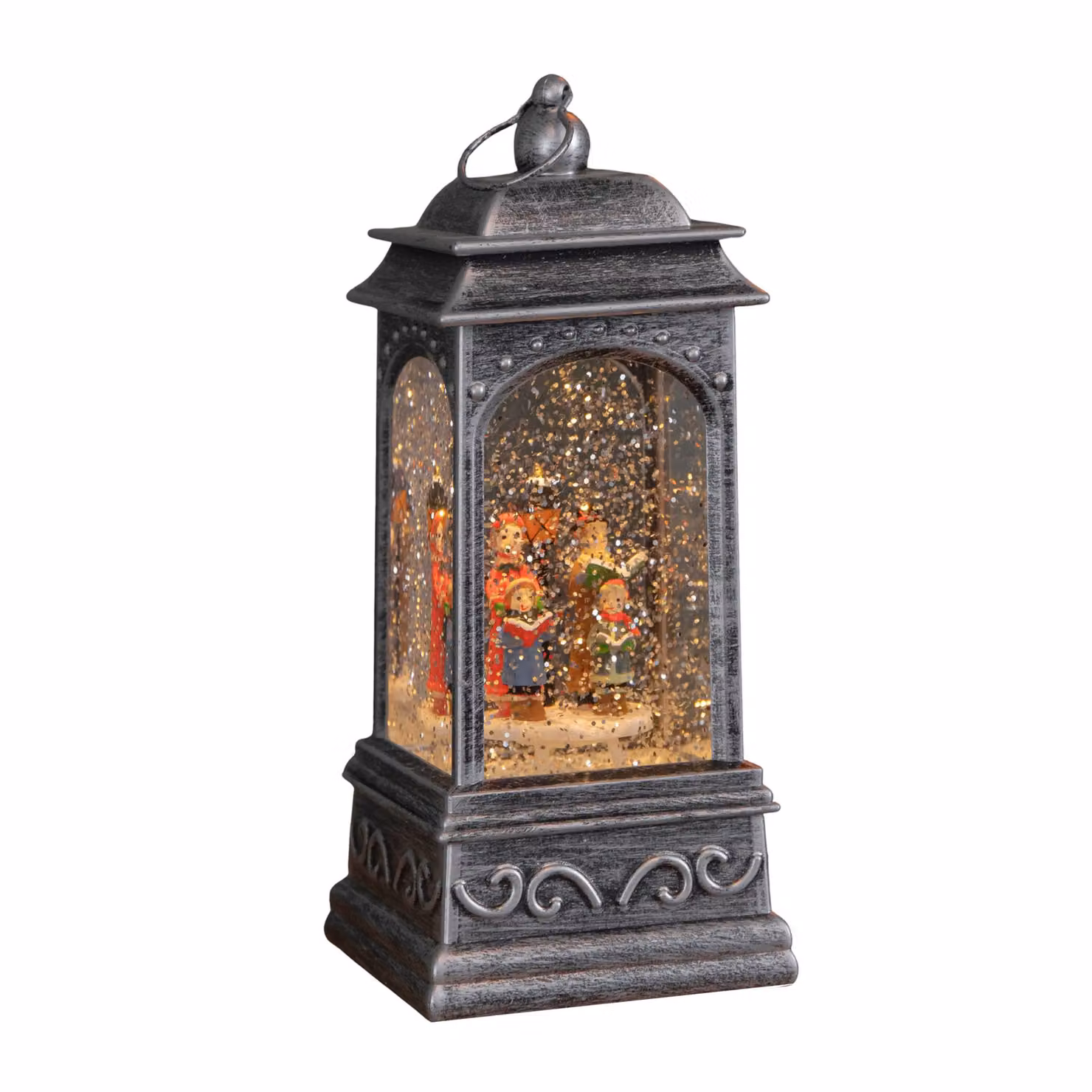Samuel Alexander Silver Christmas Water Spinner Lantern with Carol Scene, 21 cm Height – 4