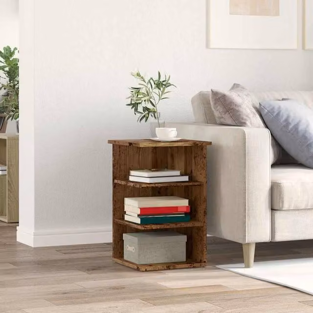 Berkfield Home Rustic Old Wood Sideboard in Brown, W/D/H: 35 x 35 x 55 cm – 1