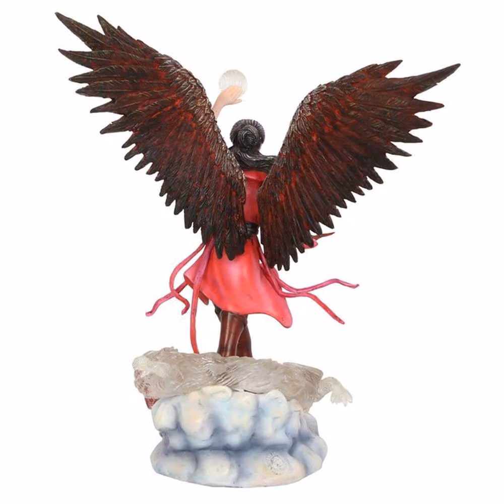 Uniqueful Air Elemental Sorceress Figurine by Anne Stokes in Red, Black and Transparent, Height: 15 cm – 2