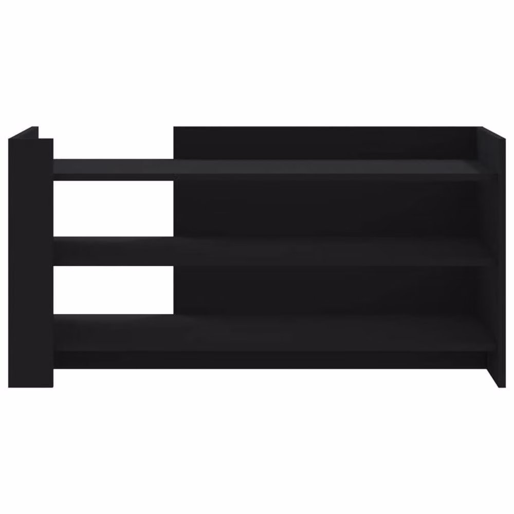 Berkfield Home Modern Black Rectangular Coffee Table in Engineered Wood W/D/H: 100 x 50 x 50 cm – 4