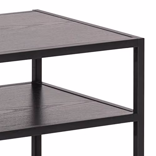 Furniture To Go Seaford Black Metal Open TV Unit with 3 Shelves H 46 x W 120 x D 33 cm – 5