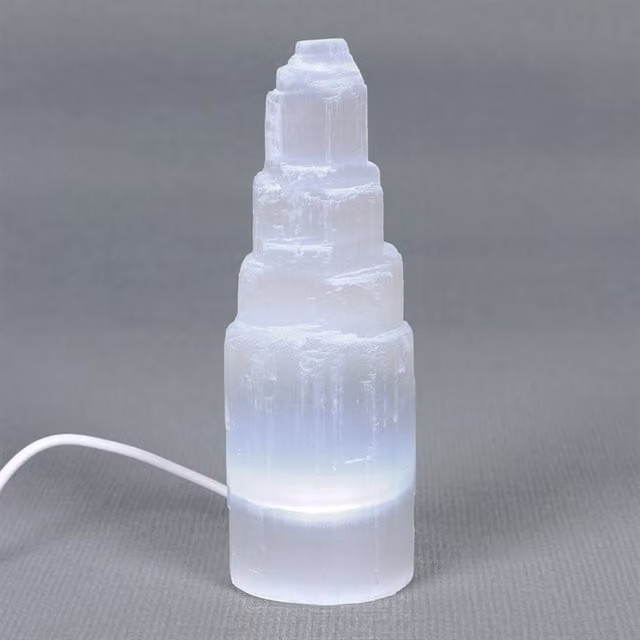 KDMK Selenite LED Lamp in White
