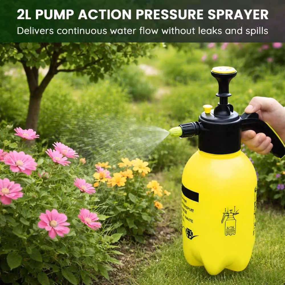 MANTRARAJ 2L Manual Garden Hand Pump Pressure Sprayer in Yellow – 3