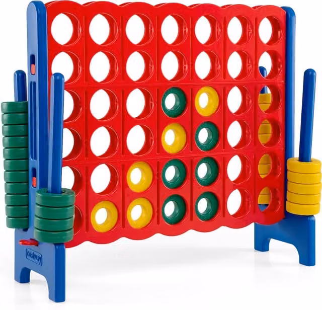 COSTWAY Giant 4 in a Row Game Set in Red