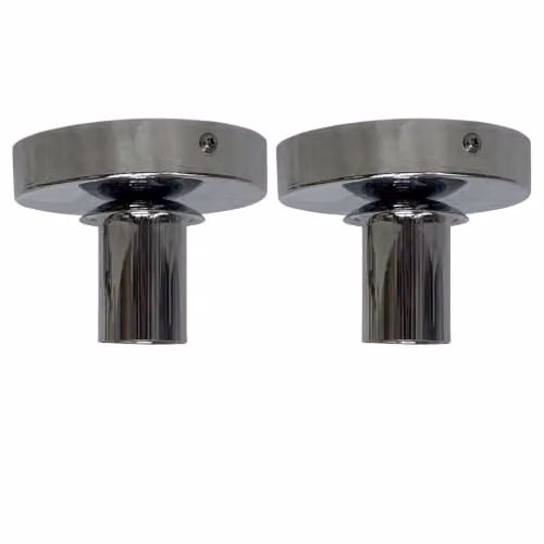 First Choice Lighting Cynthia Set of 2 Chrome Round LED Ceiling Flush Lights in Silver – 3
