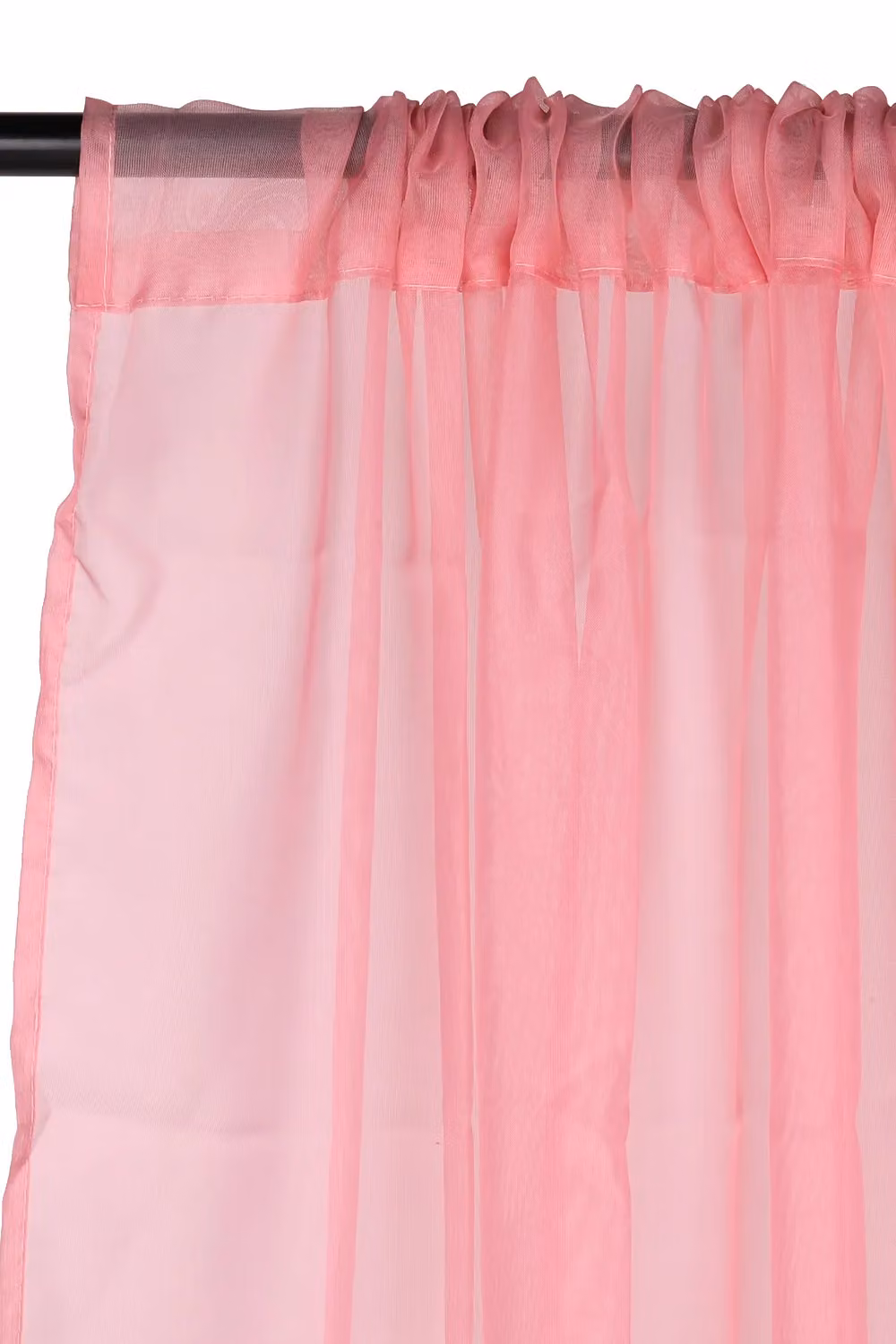 Neel Blue Semi-Transparent Voile Curtain Pair in Blue and Pink, 2 Panels, Width: 142 cm, Drop: 137 cm – 2