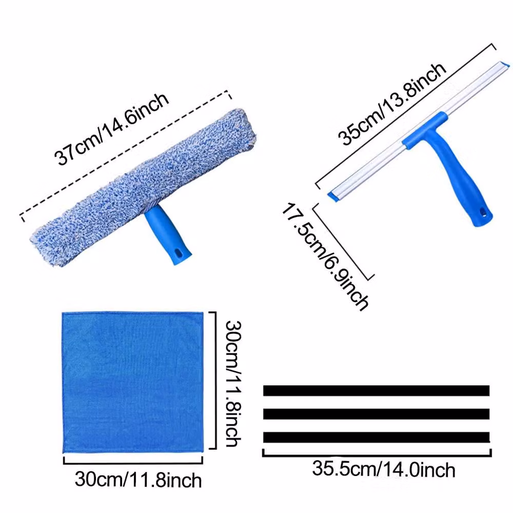 Ventryn Professional Window Squeegee Wiper and Shower Cleaner in Blue, 35.56 cm – 2