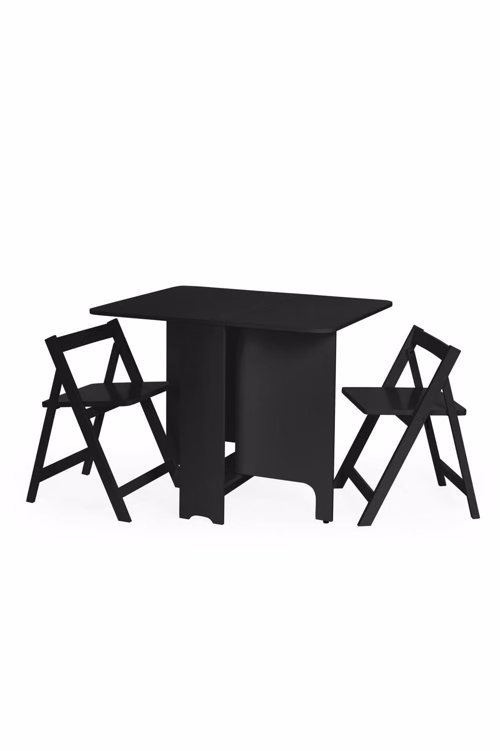 Julian Bowen Gatan Black Wood Drop Leaf Dining Table and 2 Chairs Set W/D/H: 70 x 80 x 100 cm – 5