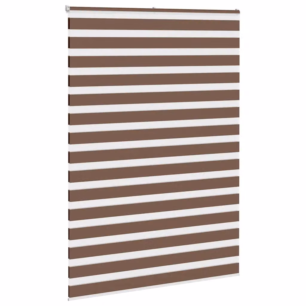 Berkfield Home Brown Zebra Day and Night Blind, W: 160 cm, H: 200 cm – 3