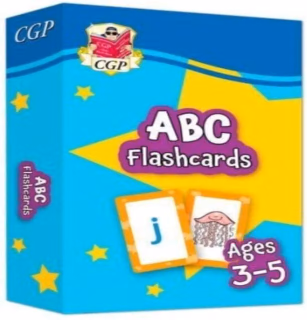 CGP Books ABC Flashcards for Ages 3-5, Multicolour Paper Flashcards