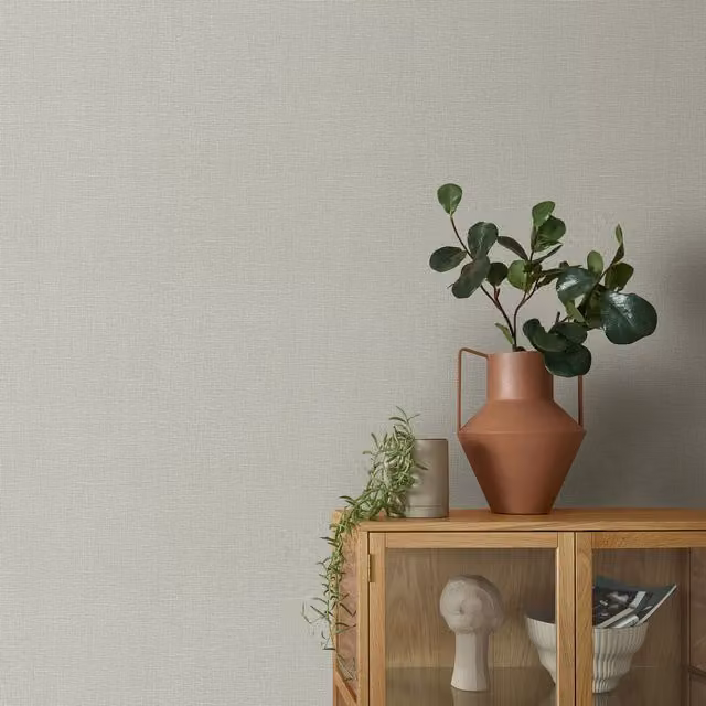 Erismann Dolce Plain Modern Green Vinyl Wallpaper Roll