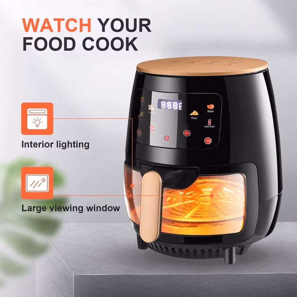 PAWNORA 6L Auto Air Fryer with Viewing Window in Black – 3
