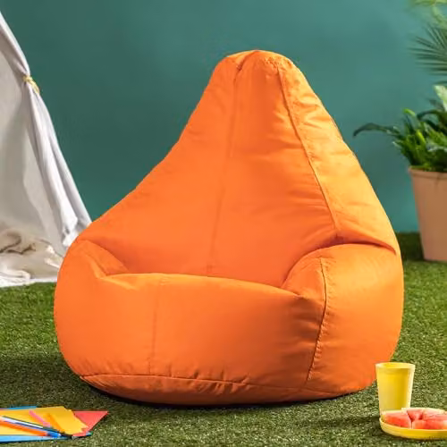 Bean Bag Bazaar Orange Outdoor Kids Bean Bag with Filling Included – 2