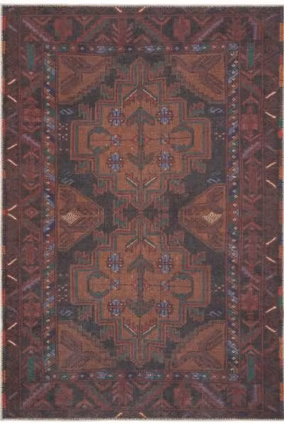 Kukoon Washable and Non-Slip Kilim Area Rug in Red, W/D: 80 x 150 cm