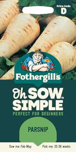 Mr Fothergill's Oh Sow Simple Parsnip Vegetable Seeds, White/Cream