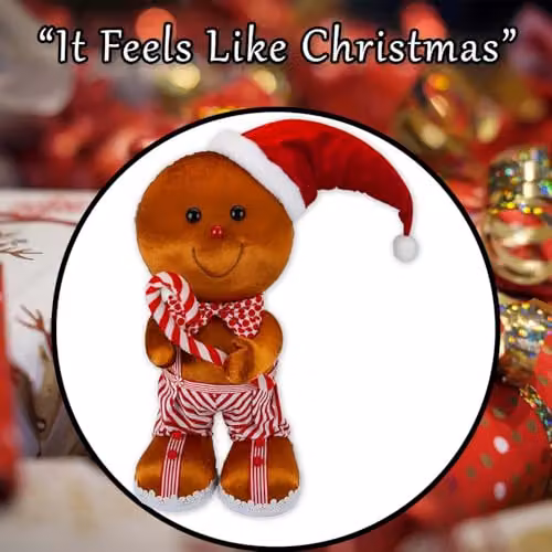VFM e-Store Christmas Gingerbread Man Decoration in Red and Brown, W/H: 46 x 27 cm – 7