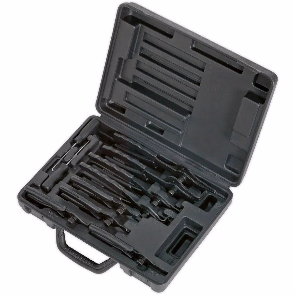 Loops 10 Piece Internal and External Circlip Pliers Set in Black Hardened Steel – 4