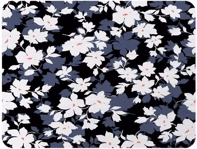 Benjamin Tate Design Floral Fleece Blanket in White, Black and Purple, W/D/H: 120 x 150 cm – 2