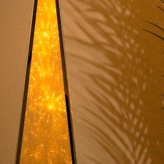 Marco Paul Pyramid LED Light in Clear and Silver, H 13 cm