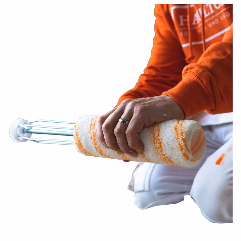 Hamilton For The Trade Medium Pile Paint Roller Refill Sleeve with Frame, Orange – 5