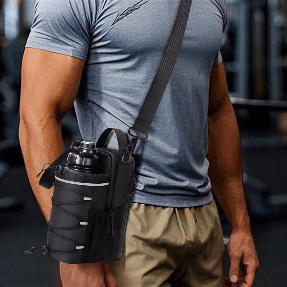 Havendro Magnetic Portable Fitness Water Bottle Bag in Black – 3