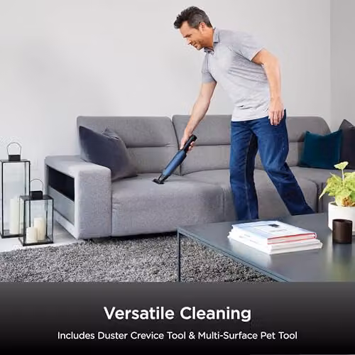 Shark WandVac 2.0 Cordless Handheld Vacuum Cleaner in Blue with Rechargeable Battery and Charging Station – 4