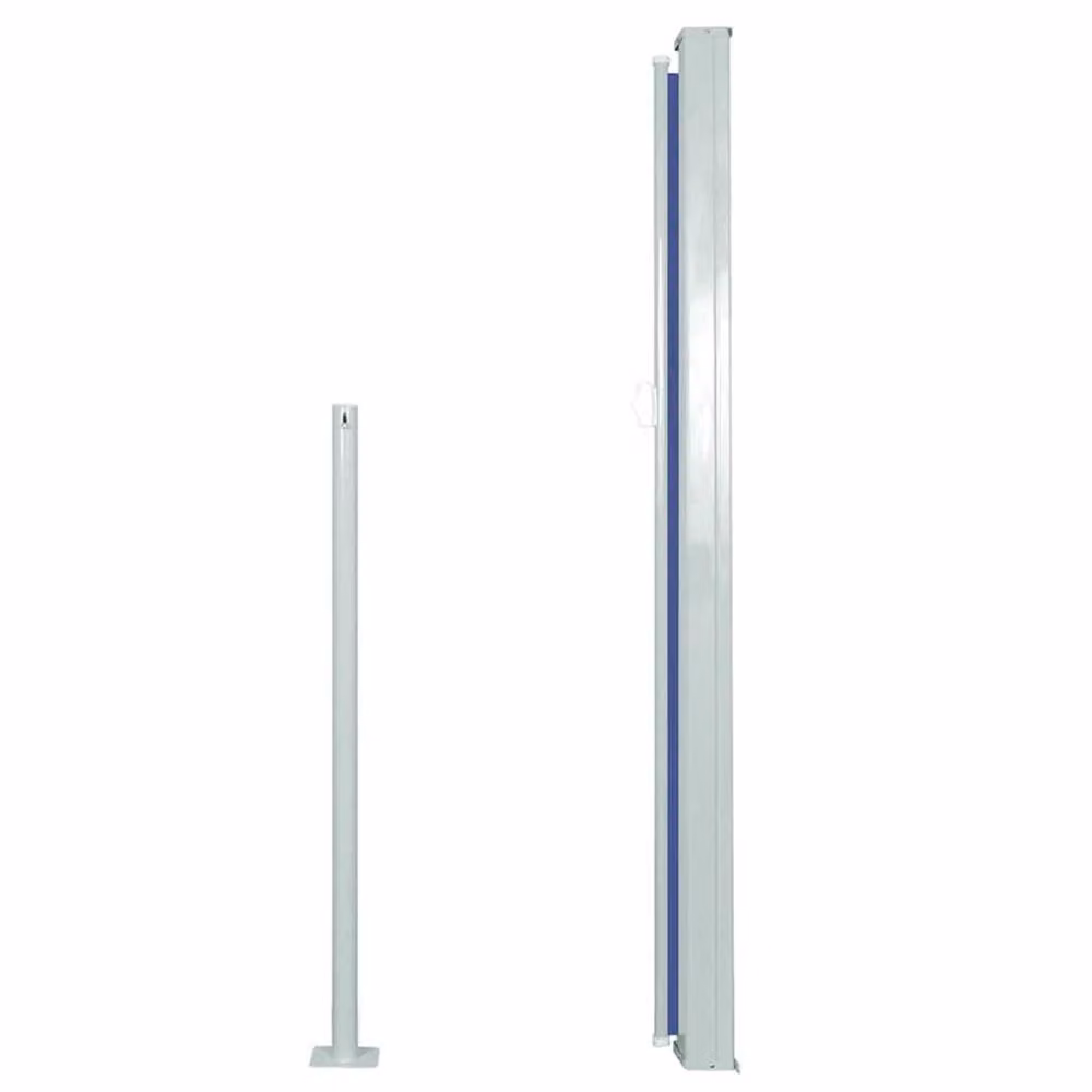 Berkfield Home Retractable Side Awning in Blue with Steel and Polyester Construction, W/D/H: 500 x 120 cm – 4