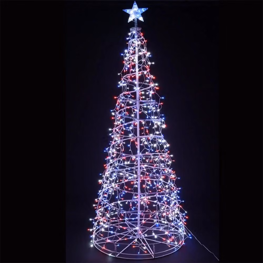Noma 1.8m Multicolour LED Spiral Outdoor Christmas Tree with Remote Control and Timer