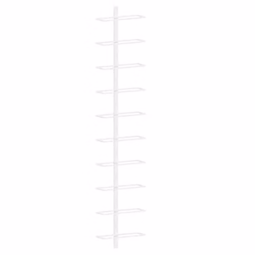 vidaXL Wall-mounted White Metal Wine Rack for 10 Bottles