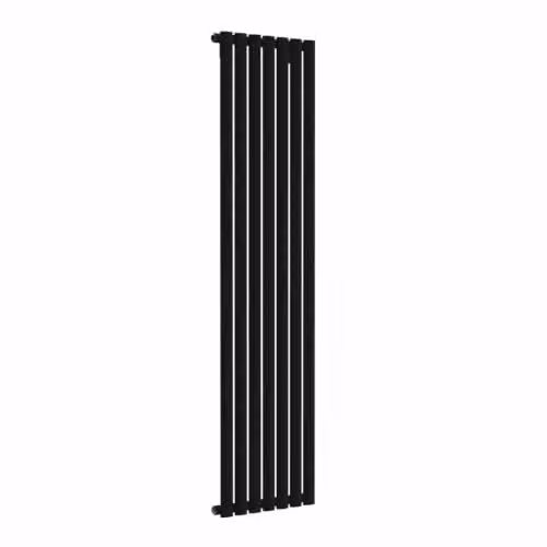 Lux Heat Black Oval Vertical Single Panel Designer Radiator H 160 cm x W 42 cm – 2