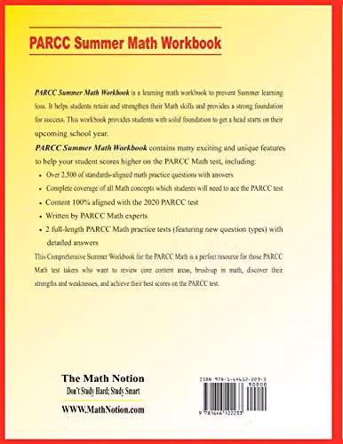 Math Notion PARCC Grade 6 Summer Math Workbook with Two Complete Practice Tests – 2