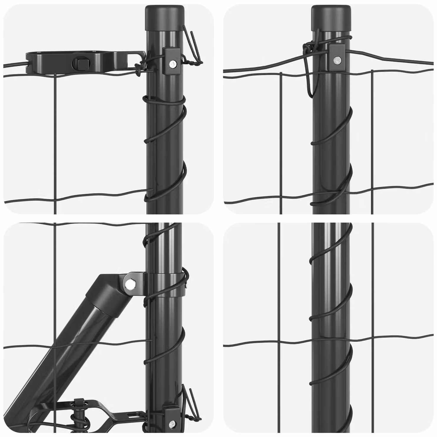 Berkfield Home Euro Fence with 13 Posts, Galvanised Steel, Grey and Silver, 0.6 x 50 m – 5
