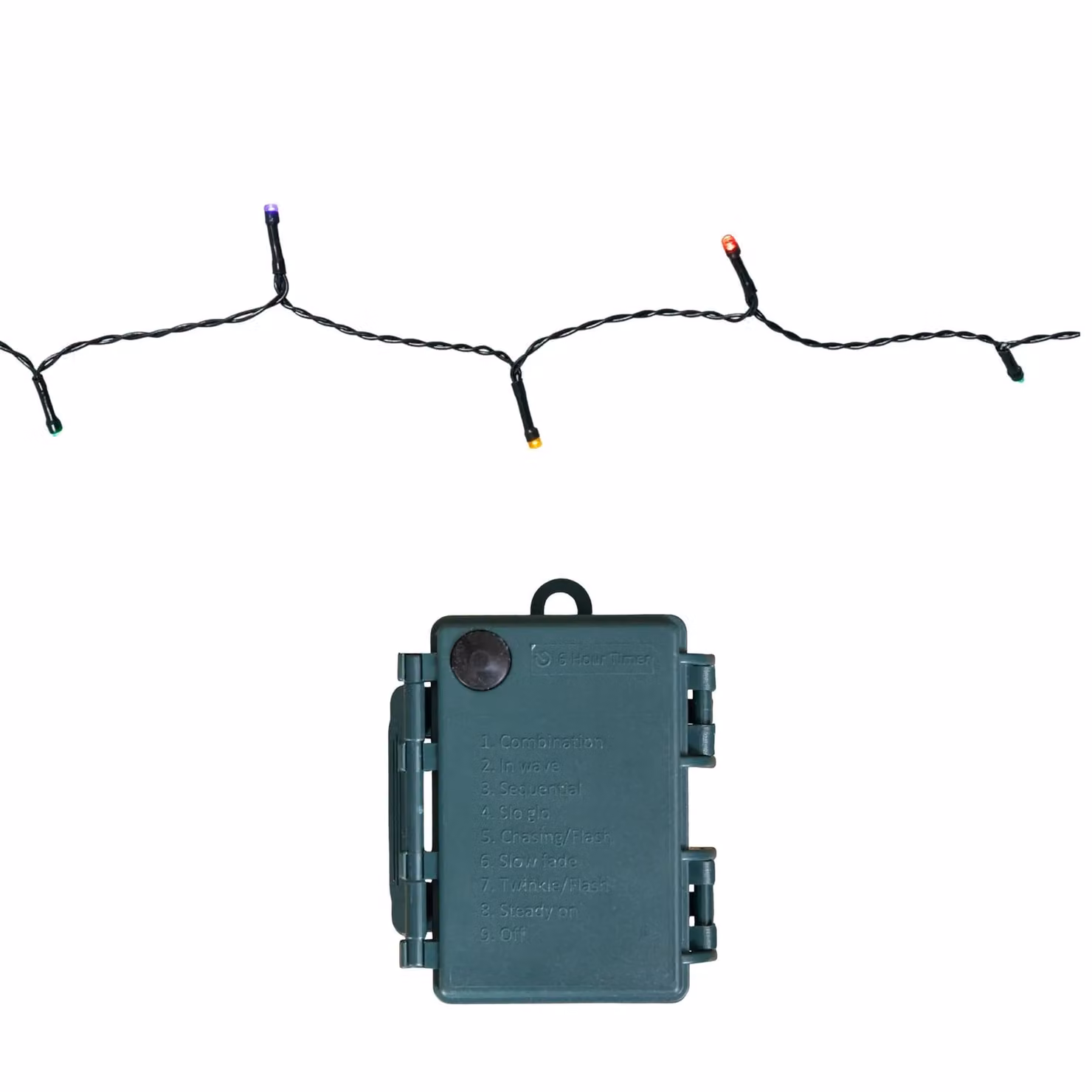 Samuel Alexander Multi-Colour LED Christmas String Lights with 50 Multi-Action Battery Operated Lights, 5m, Green – 3