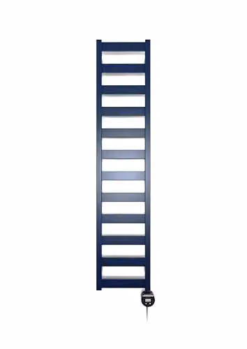 Terma Vivo E Electric Towel Rail with Wifi, Denim Blue, H: 139 cm, W: 30 cm – 2