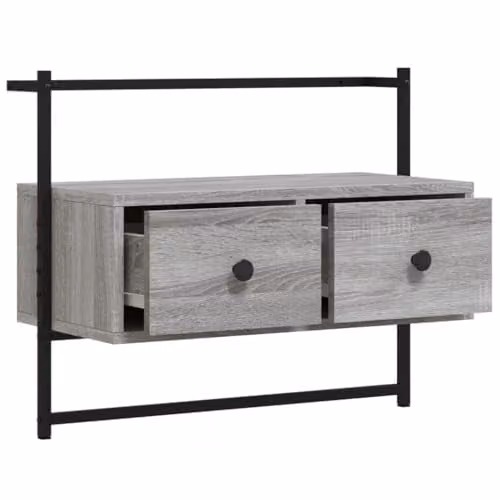vidaXL Wall-Mounted TV Cabinet in Brown, Classic Media Storage Unit with Internal Drawers for your Living Room