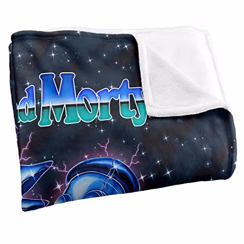 Warner Bros. Rick and Morty Metal Heads Super Soft Fleece Throw Blanket, Multicolour, W: 91 cm, D: 147 cm – 3