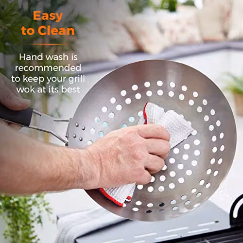 Tower Outdoor Living Stainless Steel Grill Pan in Silver with Removable Handle – 6