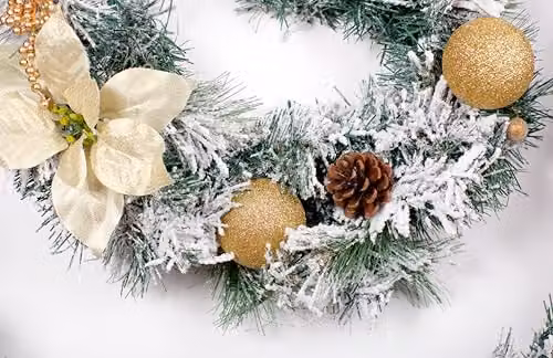 Best Artificial Frosted Gold Christmas Garland, 270 cm – 5