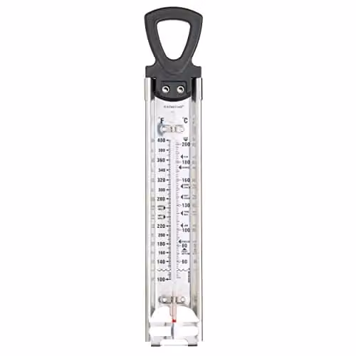 KitchenCraft Home Made Deluxe Stainless Steel Cooking Thermometer in Black and Silver – 1