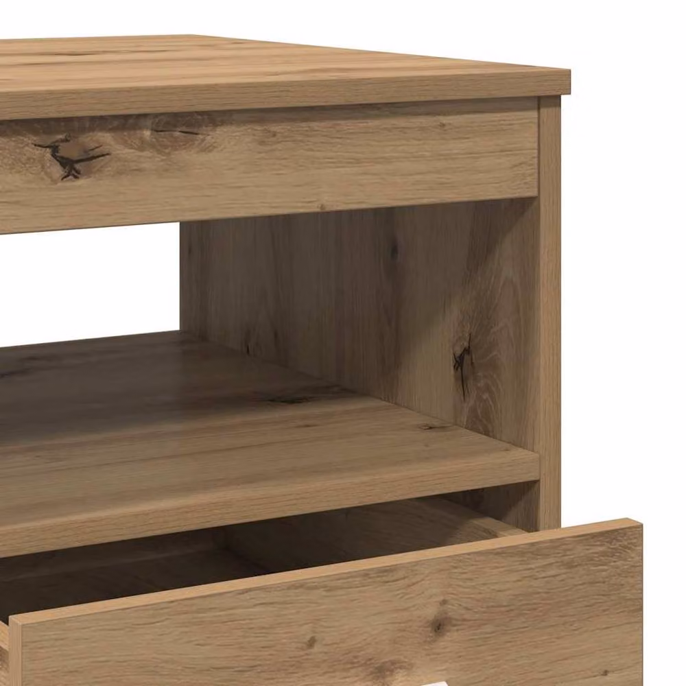 Berkfield Home Artisan Oak Decorative Drawer Cabinet in Brown, W: 40 cm, D: 50 cm, H: 76 cm – 3