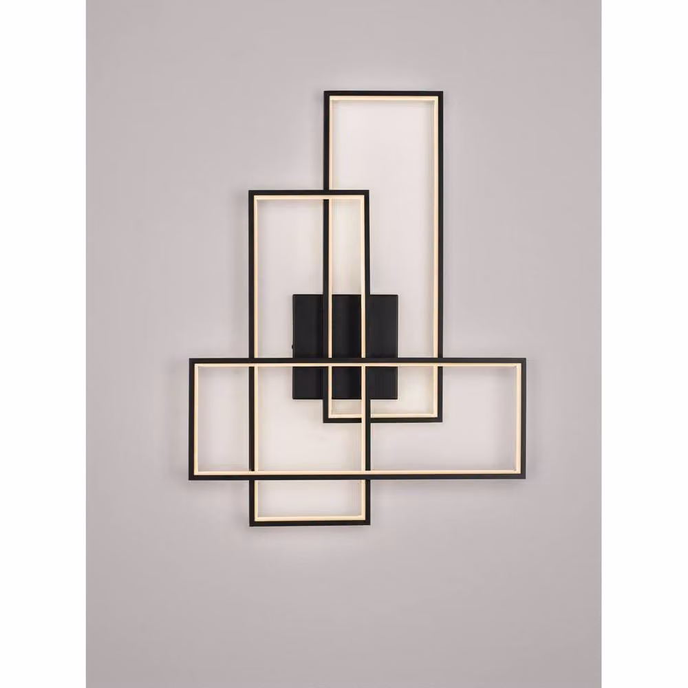 Netlighting Alis Wall Lamp in Sandy Black, Dimmable LED, 48W, 2200lm, 3200K – 3