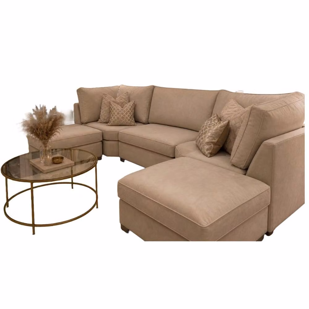 Home & Love Miami Bishop U Shape Cinema Corner Sofa in Naples Sand Light Sand – 2
