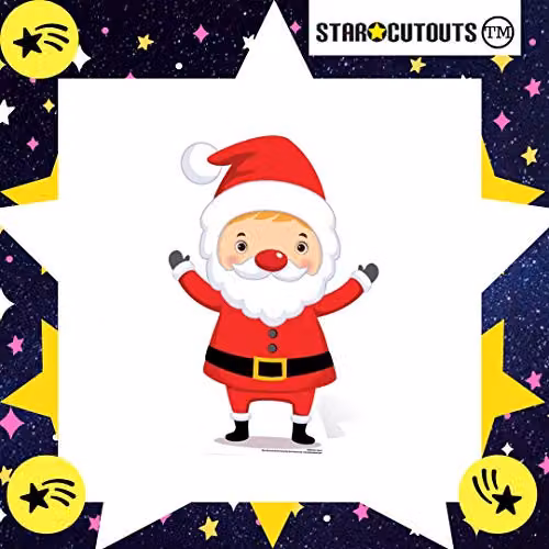 Star Cutouts Ltd SC984 Mini Santa Cardboard Standee, Multicolour, Height: 87 cm – 2